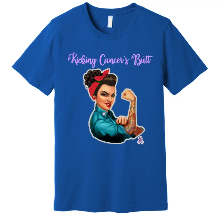 Kicking Cancers Butt Cancer Patients Cool Gift Premium T-Shirt