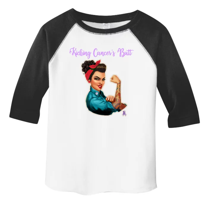 Kicking Cancers Butt Cancer Patients Cool Gift Toddler Fine Jersey T-Shirt