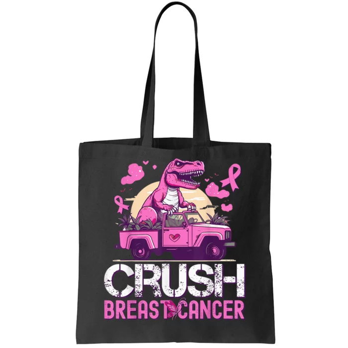 Kid Crush Breast Cancer Awareness Monster Truck Toddler Boy Tote Bag