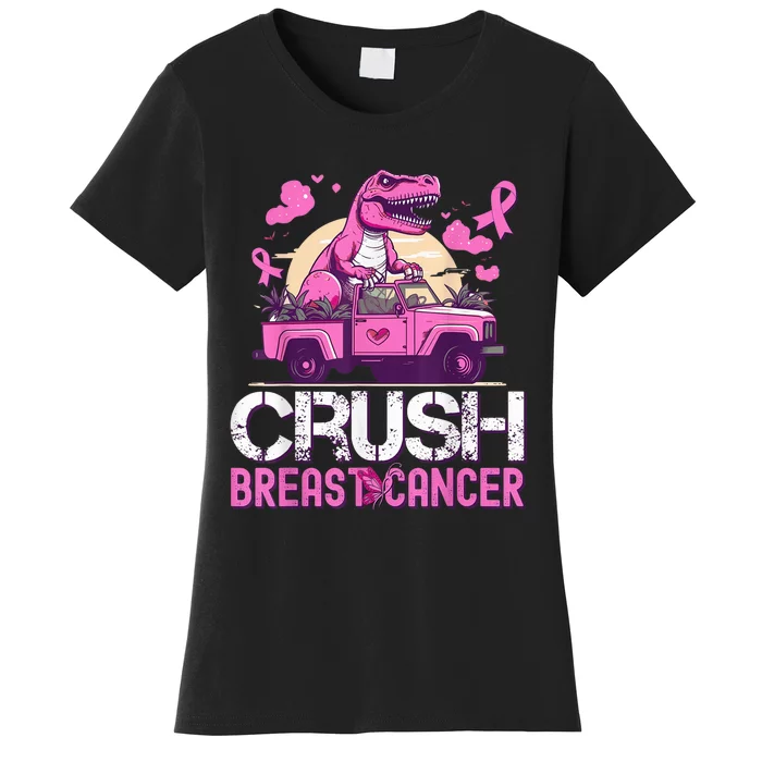 Kid Crush Breast Cancer Awareness Monster Truck Toddler Boy Women's T-Shirt