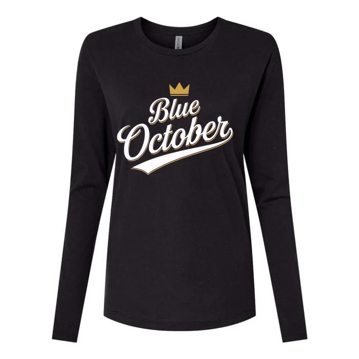 Kansas City Blue October 2024 Womens Cotton Relaxed Long Sleeve T-Shirt