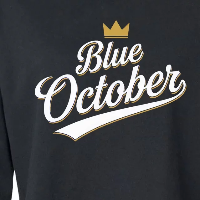 Kansas City Blue October 2024 Cropped Pullover Crew