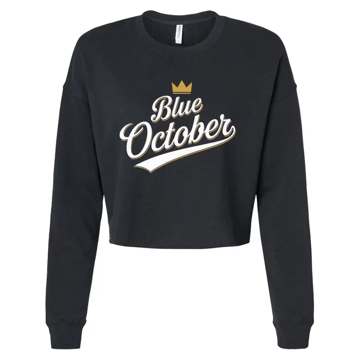 Kansas City Blue October 2024 Cropped Pullover Crew