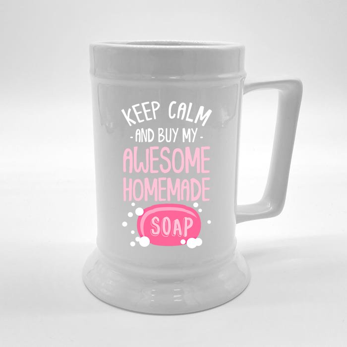 Keep Calm Buy Homemade Soap Maker Handmade Soap Making Gift Front & Back Beer Stein