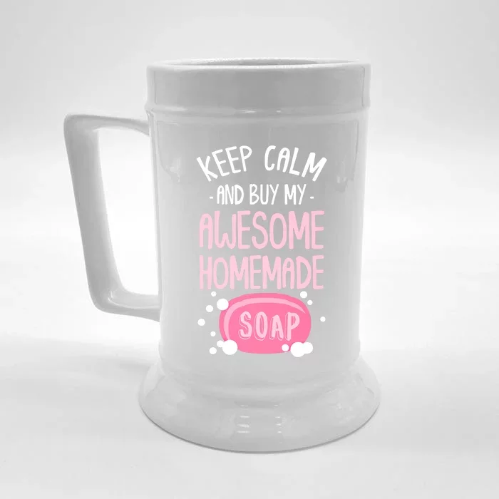 Keep Calm Buy Homemade Soap Maker Handmade Soap Making Gift Front & Back Beer Stein