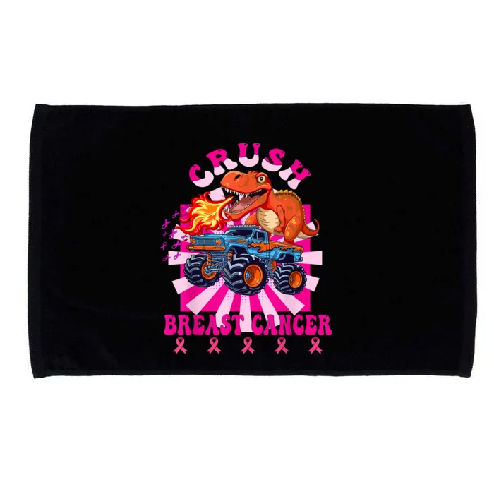 Kids Crush Breast Cancer Awareness Monster Truck Boy Microfiber Hand Towel