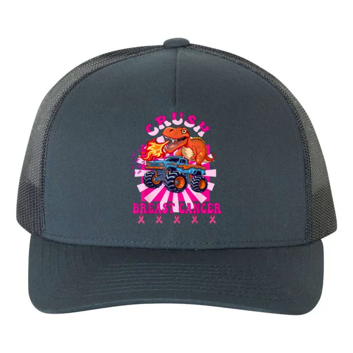 Kids Crush Breast Cancer Awareness Monster Truck Boy Yupoong Adult 5-Panel Trucker Hat