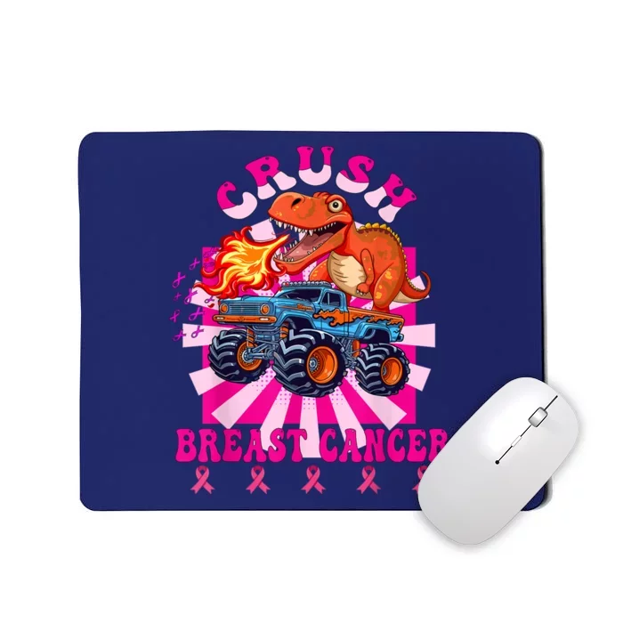 Kids Crush Breast Cancer Awareness Monster Truck Boy Mousepad