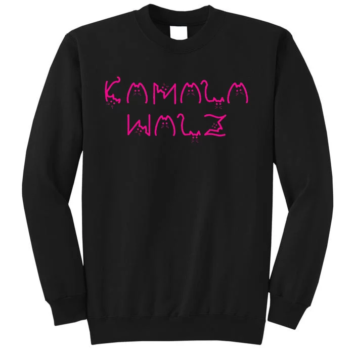 Kamala Cute Cat Letters Vote Kamala Walz 2024 Sweatshirt