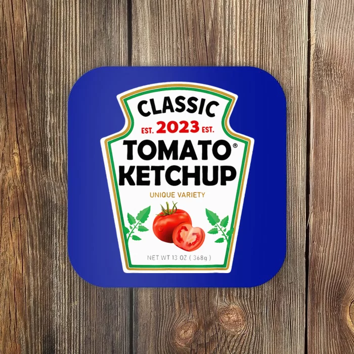 Ketchup Costume Condiments Couples Group Halloween Costume Coaster