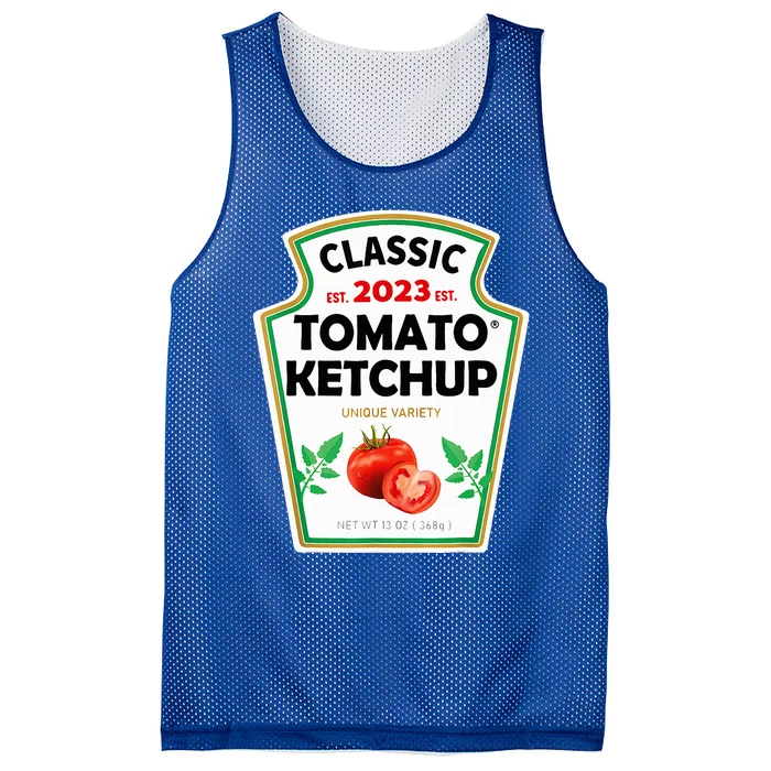 Ketchup Costume Condiments Couples Group Halloween Costume Mesh Reversible Basketball Jersey Tank