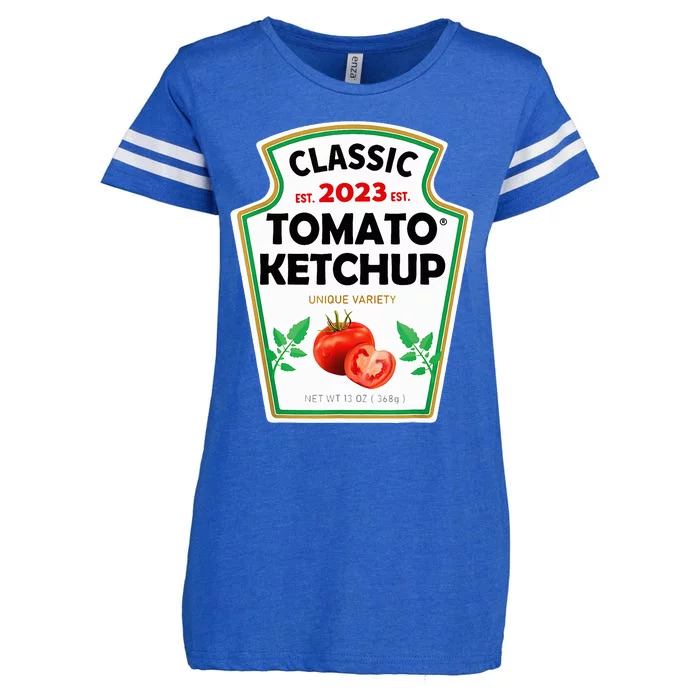 Ketchup Costume Condiments Couples Group Halloween Costume Enza Ladies Jersey Football T-Shirt