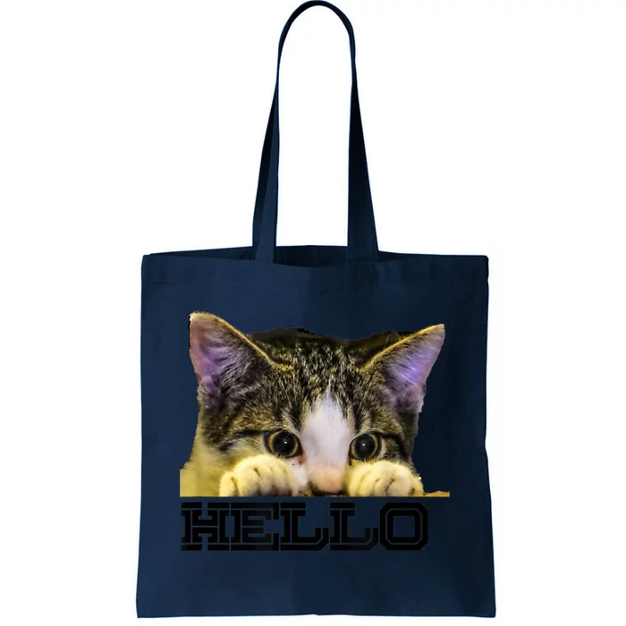 Kitten Cute Cat Print Tote Bag