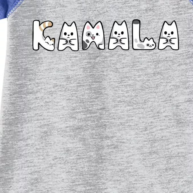 Kamala Cute Cat Lettering Alphabet Cat Lady Support Harris Infant Baby Jersey Bodysuit