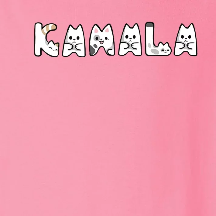 Kamala Cute Cat Lettering Alphabet Cat Lady Support Harris Toddler Long Sleeve Shirt