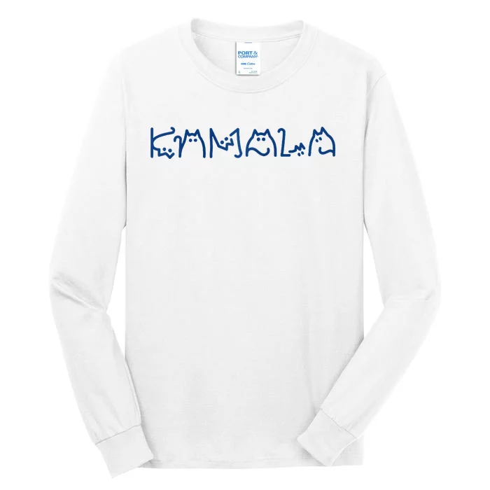 Kamala Cute Cat Typography Raglan Baseball Tall Long Sleeve T-Shirt