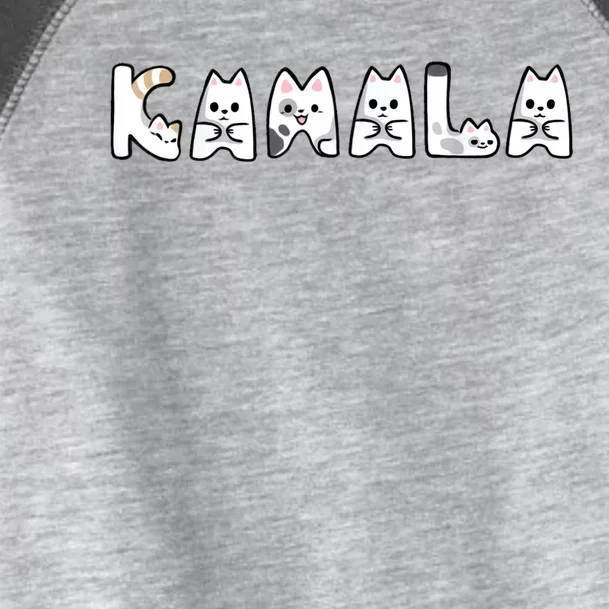 Kamala Cute Cat Lettering Alphabet Cat Lady Support Harris Toddler Fine Jersey T-Shirt