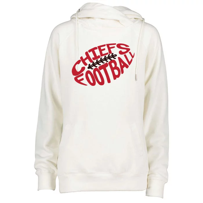 Kansas City Cool Football Chiefs Logo Womens Funnel Neck Pullover Hood