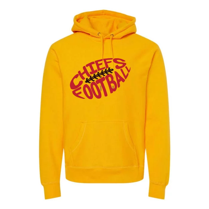 Kansas City Cool Football Chiefs Logo Premium Hoodie