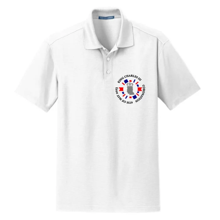 King Charles Coronation Celebration Dry Zone Grid Performance Polo