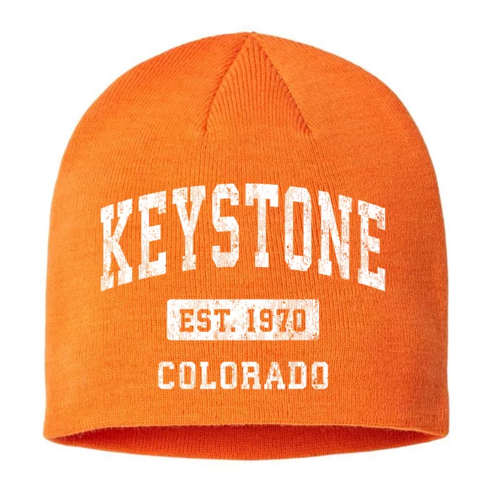 Keystone Colorado Co Vintage Established Athletic Sports Design 8 1/2in Sustainable Knit Beanie