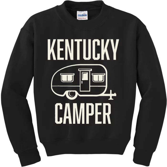 Kentucky Camper Camping Kentucky State Parks RV Kids Sweatshirt