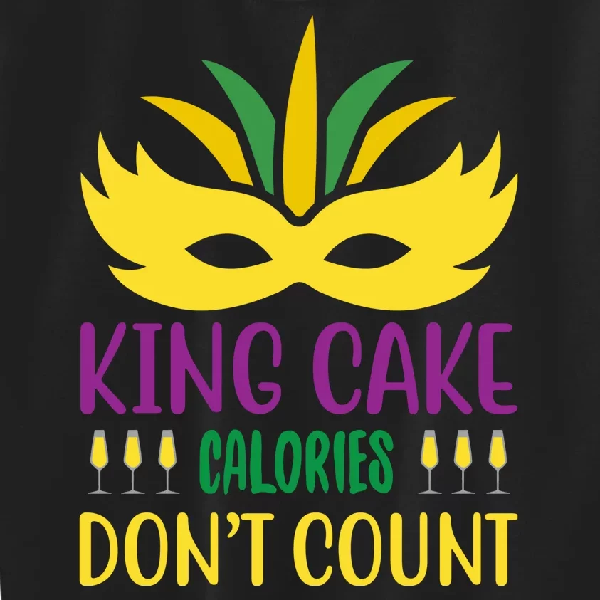 King Cake Calories Don't Count Kids Sweatshirt