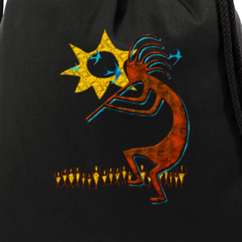 Kokopelli Concert Cool Fashion Native American Drawstring Bag