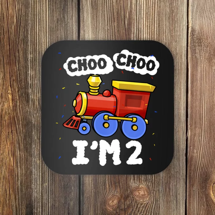 Kids Choo Choo Im 2 Train 2nd Birthday Decoration Party Coaster