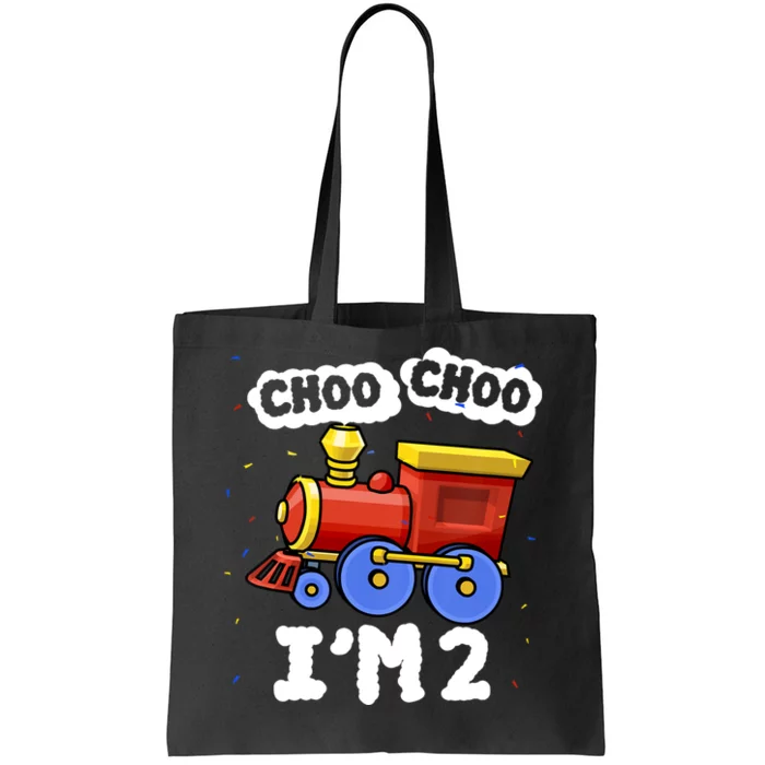 Kids Choo Choo Im 2 Train 2nd Birthday Decoration Party Tote Bag