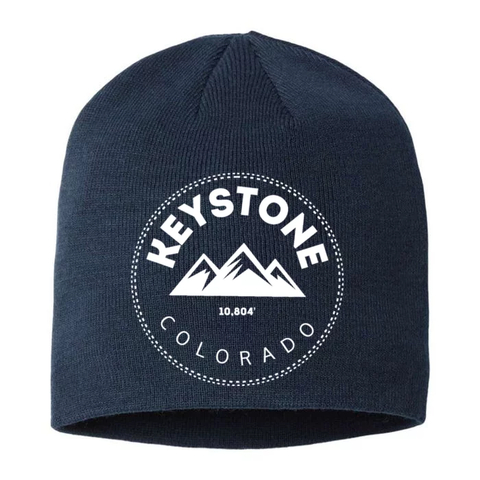 Keystone Colorado Co Mountain Town Funny Gift Elevated Skiing 8 1/2in Sustainable Knit Beanie