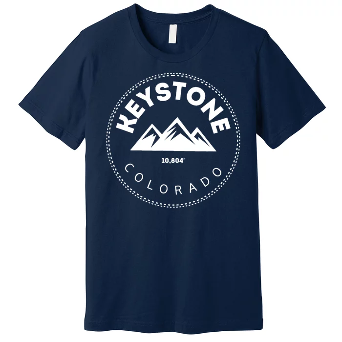 Keystone Colorado Co Mountain Town Funny Gift Elevated Skiing Premium T-Shirt