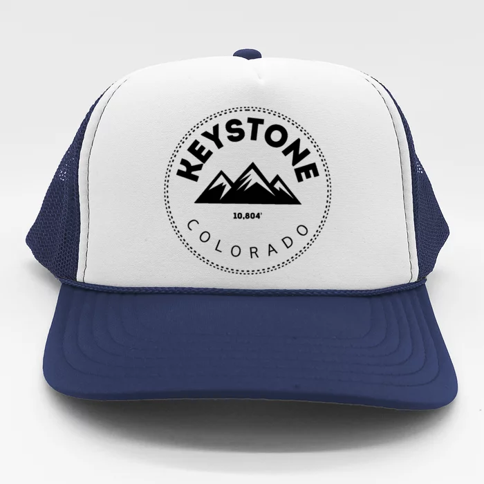 Keystone Colorado Co Mountain Town Funny Gift Elevated Skiing Trucker Hat