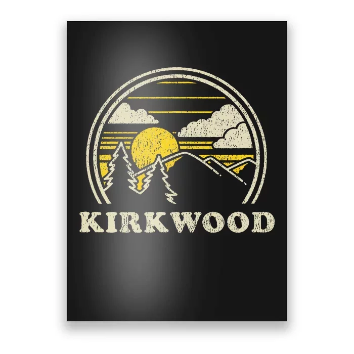 Kirkwood California Ca Vintage Hiking Mountains Poster