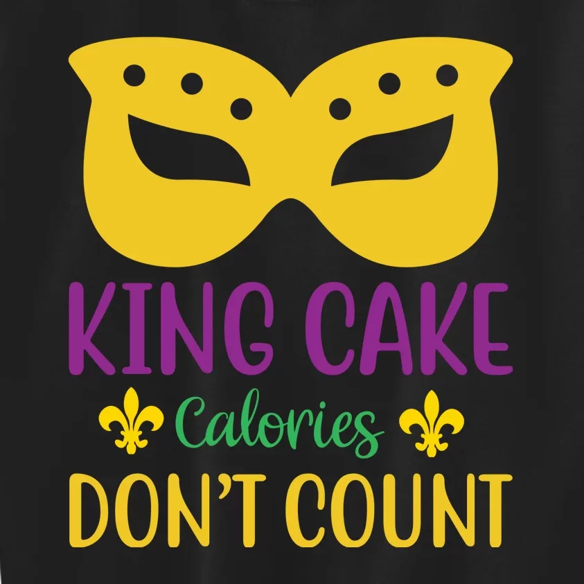 King Cake Calories Don't Count Kids Sweatshirt