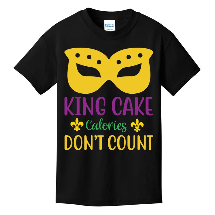 King Cake Calories Don't Count Kids T-Shirt