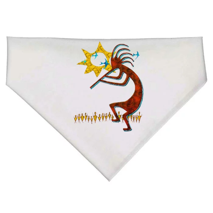 Kokopelli Concert Cool Fashion Native American USA-Made Doggie Bandana