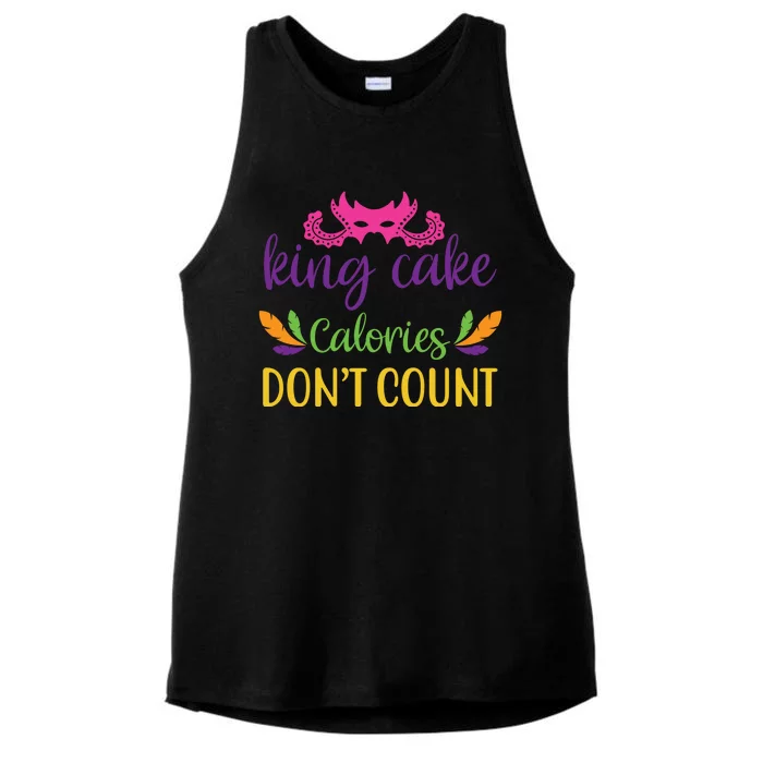 King Cake Calories Don't Count Ladies Tri-Blend Wicking Tank