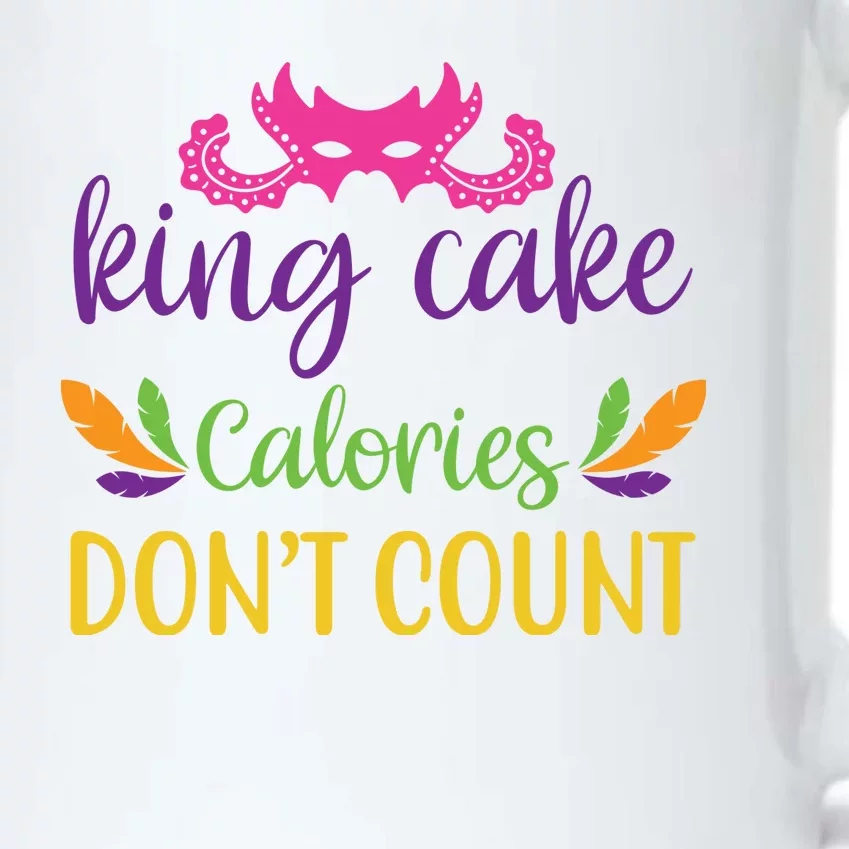 King Cake Calories Don't Count Black Color Changing Mug