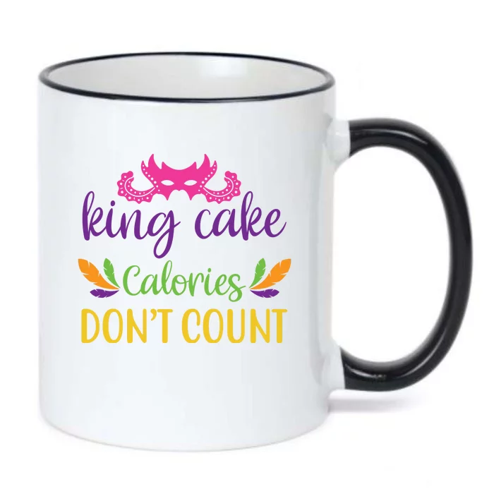 King Cake Calories Don't Count Black Color Changing Mug