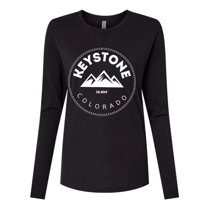 Keystone Colorado CO Mountain Town Funny Gift Elevated CO Skiing Gift Womens Cotton Relaxed Long Sleeve T-Shirt