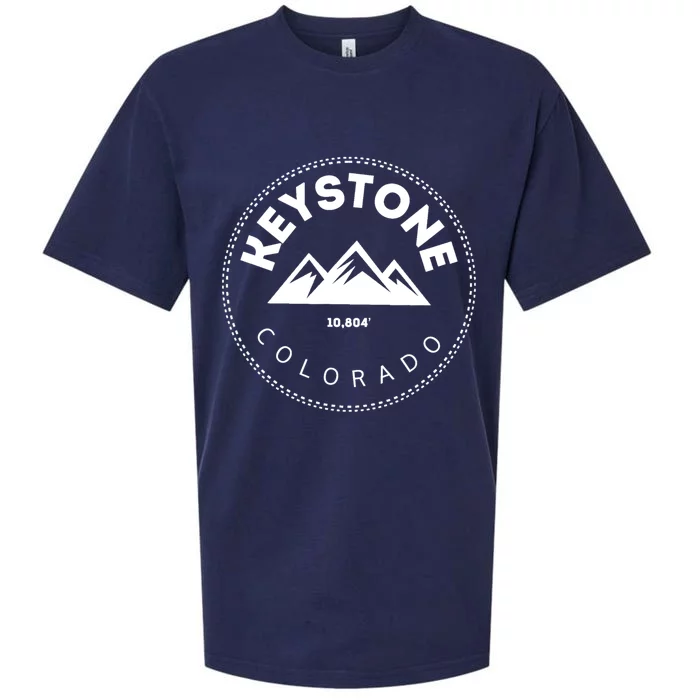 Keystone Colorado CO Mountain Town Funny Gift Elevated CO Skiing Gift Sueded Cloud Jersey T-Shirt