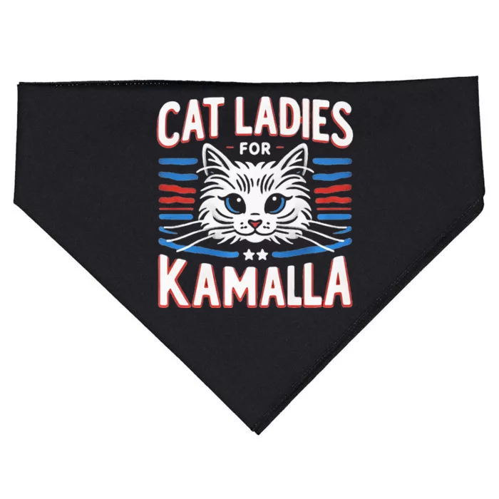 Kamala Crash Comma La Election 2024 USA-Made Doggie Bandana