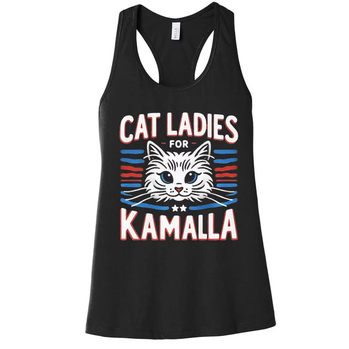 Kamala Crash Comma La Election 2024 Women's Racerback Tank