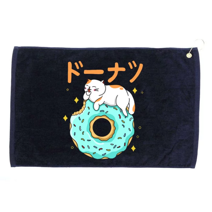 Kawaii Cat Donut Grommeted Golf Towel