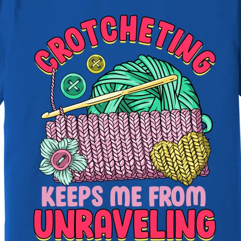 Knitting Crochet Design For Quilting Lover Gift Crocheting Keep Gift Premium T-Shirt