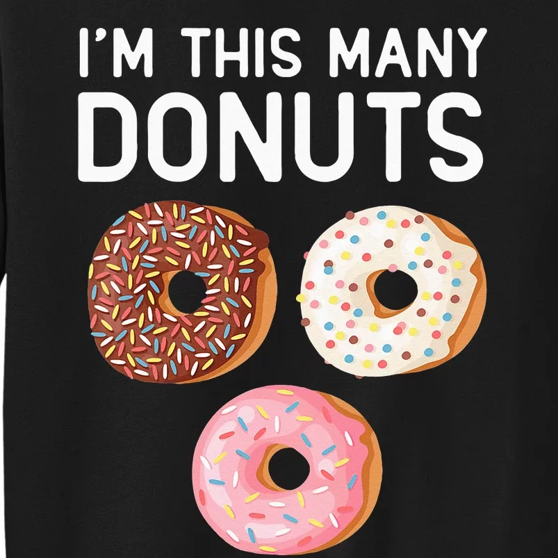 Kids Cute Donut 3rd Birthday Im This Many Donuts 3 Year Old Sweatshirt