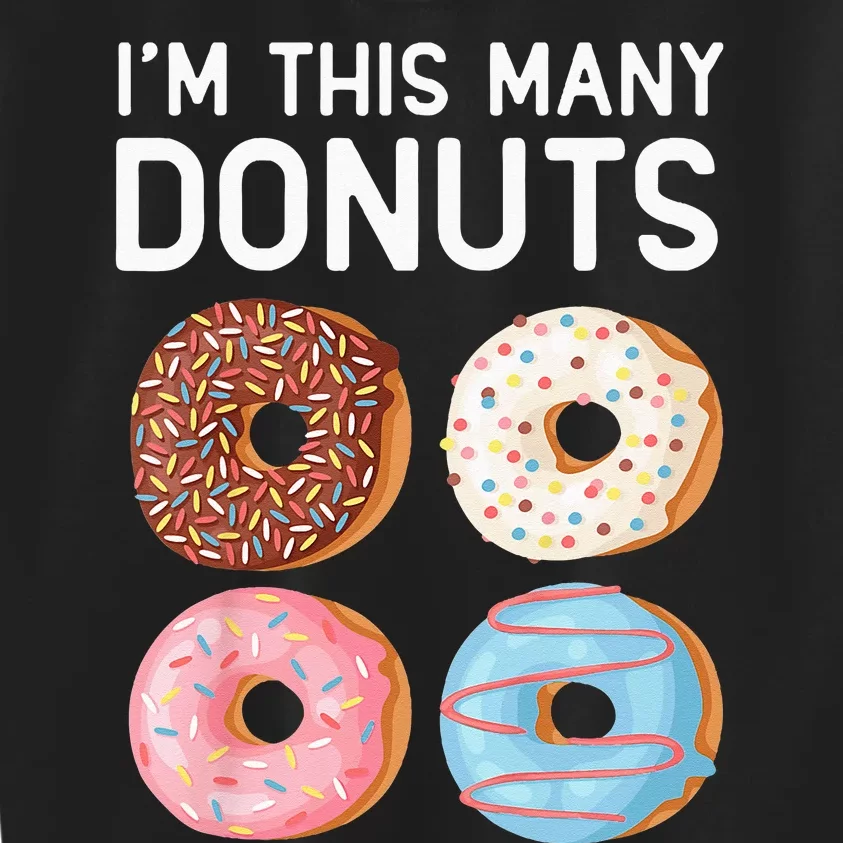 Kids Cute Donut 4th Birthday Im This Many Donuts 4 Year Old Kids Sweatshirt