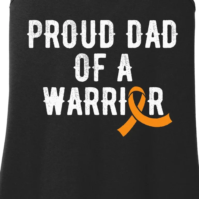 Kidney Cancer Dad Orange Ribbon Kidney Disease Awareness Ladies Essential Tank