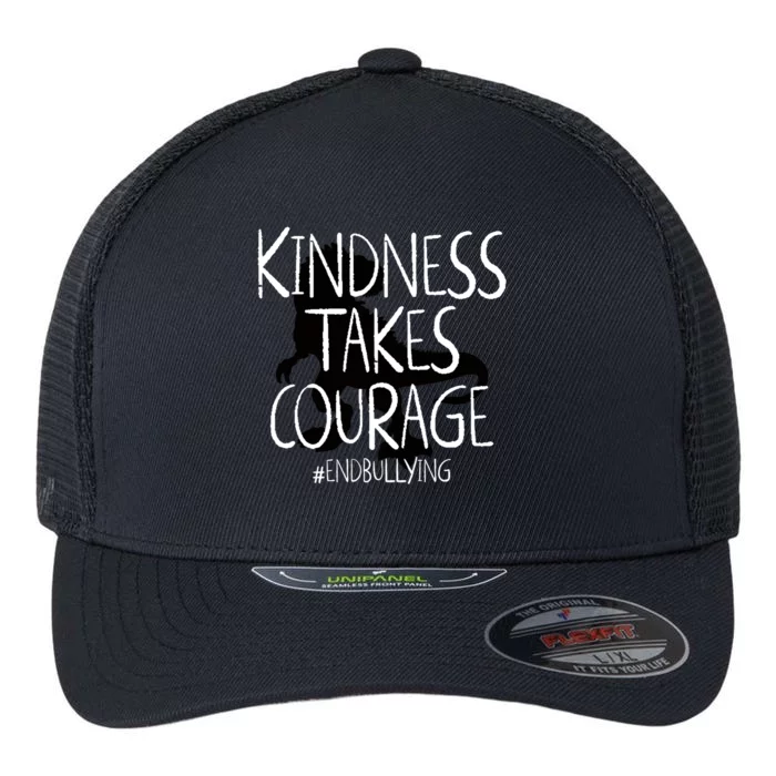 Kindness Courage Dino Kids Unity Day Orange Anti Bullying Flexfit Unipanel Trucker Cap